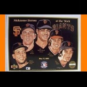 San Francisco GIANTS 1992 UD Heroes of BB Ltd Ed# 8x11 Baby Bull ,The Count-Kong